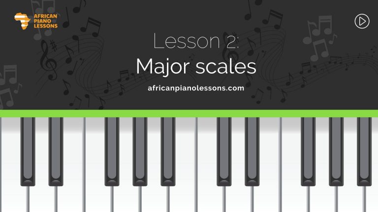 Piano major scales lesson