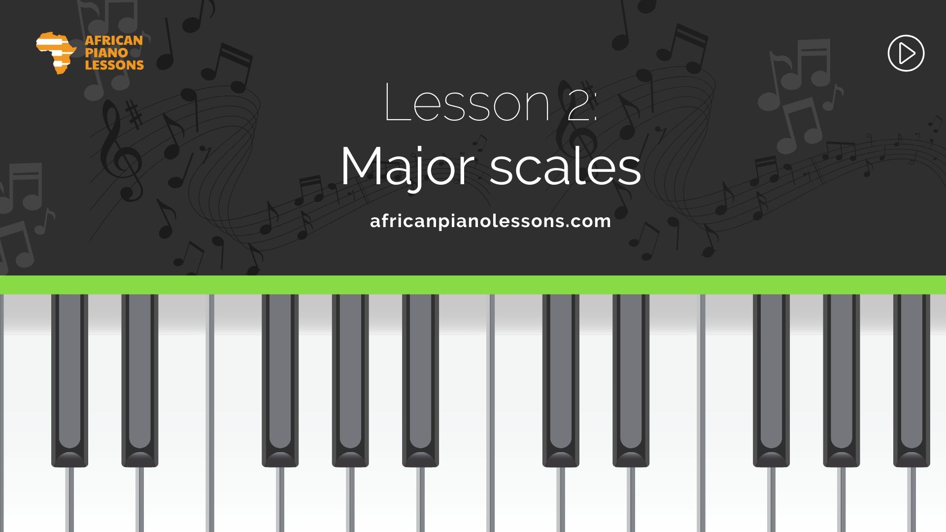 Piano major scales lesson