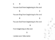 You are God from beginning to the end.
